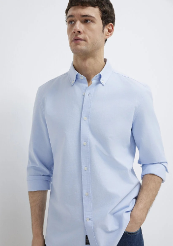 Resim Mavi Erkek Uzun Kol Gömlek M0211199-70804