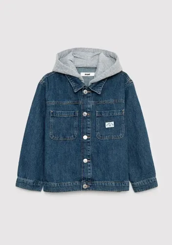 Resim Mavi Erkek Çocuk Jean Ceket M6111402-A6387