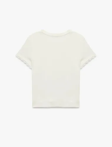 Resim Koton Kadın T-shirt 6SAK50030UK