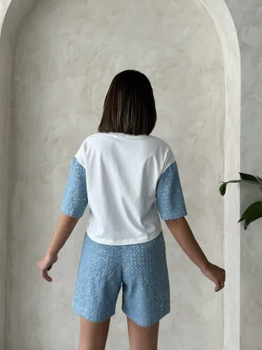 Resim Yenikoza Kadın Kot&Kanvas Şort