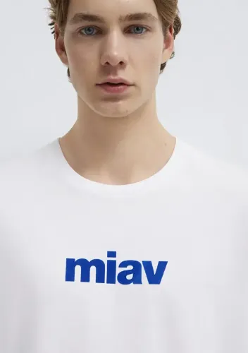 Resim Mavi Erkek T-Shirt M067153-620