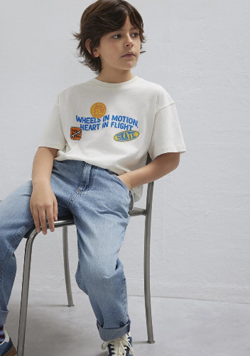 Resim Mavi Erkek Çocuk Tişört M6610450-70057