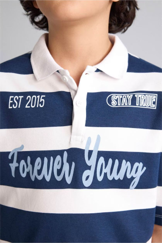 Resim Defacto Erkek Çocuk T-shirt H0915A8/NV256