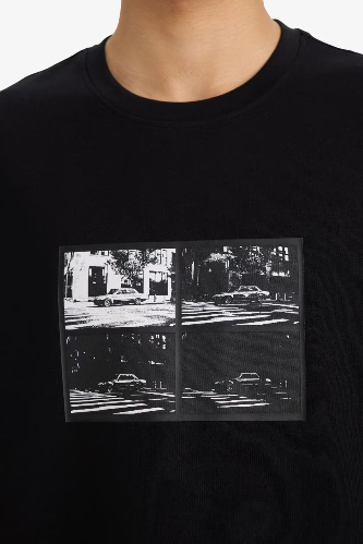 Resim Defacto Erkek T-shirt F9688AX/BK81