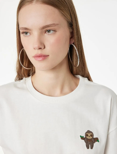 Resim Koton Kadın T-shirt 6SAL10104IK