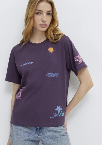 Resim Mavi Kadın T-shirt M1613729-70635