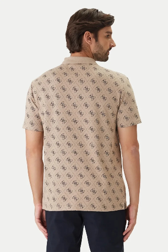 Resim Guess  Erkek  T-shirt M6GP04K3073-FMAZ Ss All Over 4G Jacqaurd Polo