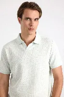 Resim Süvari Polo Yaka V Patlı T-shirt Sts1014000005