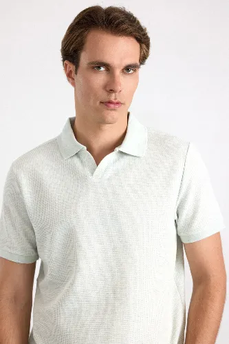 Resim Süvari Polo Yaka V Patlı T-shirt Sts1014000005