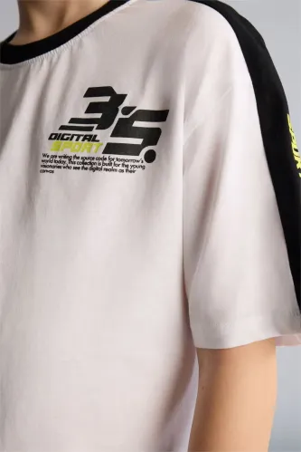 Resim Defacto Erkek Çocuk T-shirt H2687A8/WT34