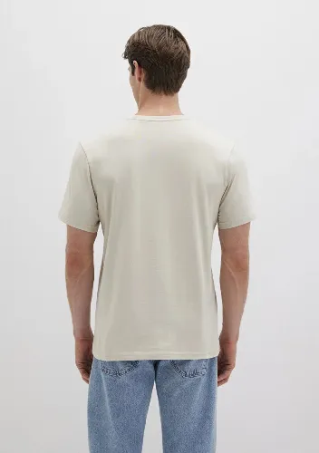 Resim Mavi Baskılı Erkek T-shirt M0610943-70144