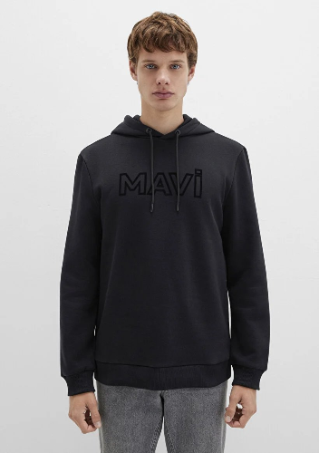 Resim Mavi Baskılı Erkek Sweat M0610941-900