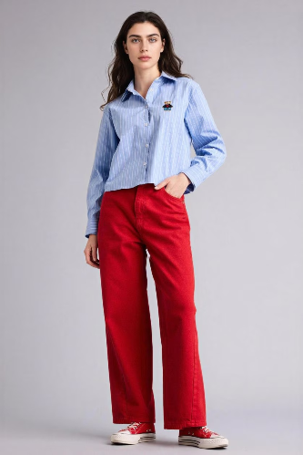 Resim Defacto Kadın Uzun Kol Gömlek G9488AX/BE553