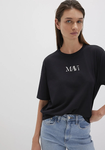 Resim Mavi Logo Kadın T-Shirt M1611594-900