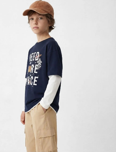 Resim Koton Erkek Çocuk T-shirt 6SKB10117TK